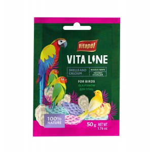 VITAPOL Vitaline muszle z wapniem dla ptaków 50 g