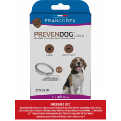 FRANCODEX Obroża biobójcza Prevendog 60 cm dla małych i średnich psów do 25 kg - 2 szt.