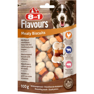 8in1 Flavours Meaty Biscuits 100g