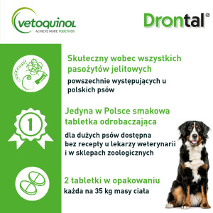 BAYER Drontal Dog Plus Flavour 35kg - tabletki na odrobaczanie dla psów do 70kg