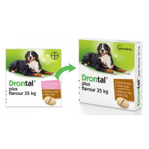 BAYER Drontal Dog Plus Flavour 35kg - tabletki na odrobaczanie dla psów do 70kg