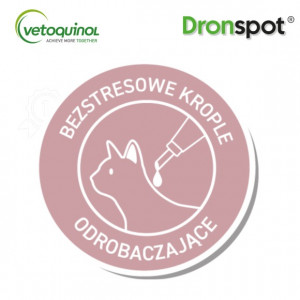 VETOQUINOL Dronspot 96 mg / 24 mg dla dużych kotów o wadze 5 do 8 kg (2 pipety)