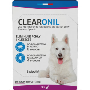 FRANCODEX Clearonil dla dużych psów (20-40 kg) - 268 mg x 3 pipety