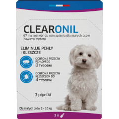 FRANCODEX Clearonil dla małych psów (2-10 kg) - 67 mg x 3 pipety