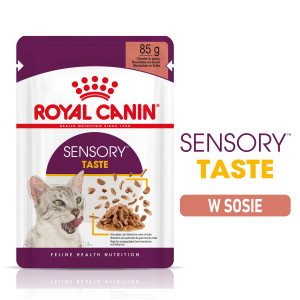 ROYAL CANIN Sensory Taste karma mokra - kawałki w sosie dla kotów dorosłych - pobudzająca wrażenia smakowe