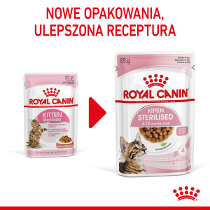 ROYAL CANIN Kitten Sterilised karma mokra w sosie dla kociąt od 6 do 12 miesiąca życia, sterylizowanych