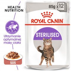 ROYAL CANIN Sterilised Gravy karma mokra w sosie dla kotów dorosłych, sterylizowanych