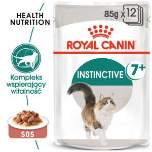 ROYAL CANIN Instinctive +7 w sosie karma mokra w sosie dla kotów starszych, wybrednych