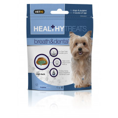 VETIQ Przysmaki dla szczeniąt i psów Świeży oddech i zdrowe zęby Healthy Treats Breath & Dental For Dogs 70g