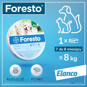 BAYER Obroża Foresto dla psów i kotów 38 cm - data ważności: 08/2026