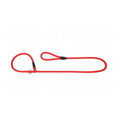 DINGO Smycz zaciskowa z linki Snake z regulowaną obrożą (1,2 cm x dł. 170 cm) - czerwony