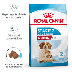 ROYAL CANIN Medium Starter Mother&Babydog karma sucha dla suk w ciąży, w okresie laktacji i szczeniąt ras średnich