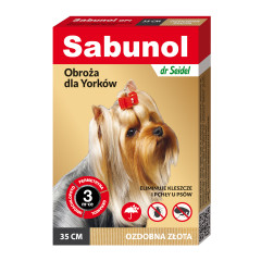 SABUNOL Obroża ozdobna dla psa 35cm - złota