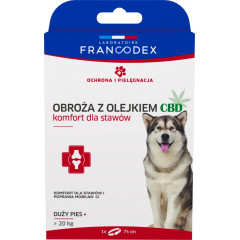 FRANCODEX Obroża z olejkiem CBD dla psów o wadze powyżej 20 kg - 1 szt.