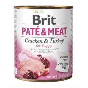 BRIT Paté & Meat Chicken & Turkey For Puppy