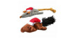 TRIXIE Zestaw zabawek świątecznych dla kota mysz i wiewiórka 14-17cm