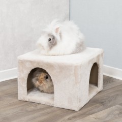 TRIXIE Domek dla królików i kawii domowych, plusz 36x25x36 cm - beż