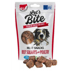 LET'S BITE Meat Snacks Beef Squares Poultry 80g
