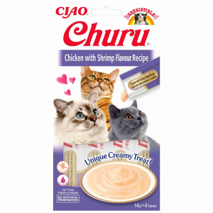 INABA CAT CHURU CHICKEN WITH SHRIMP 4x14g (56g)