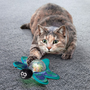 KONG Bat-A-Bout Flicker Disco - zabawka dla kota robaczek świętojański