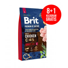 BRIT Premium by Nature Adult L (Large) 8kg + 1kg GRATIS