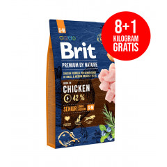BRIT Premium by Nature Senior S M 8kg + 1kg GRATIS
