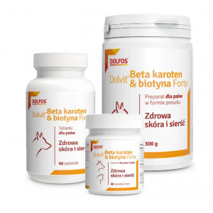 DOLFOS Beta karoten & biotyna forte - suplement diety dla psów
