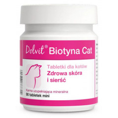 DOLFOS Biotyna Cat - Zdrowy i piękny wygląd okrywy włosowej - 90 tabletek