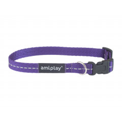 AMIPLAY Obroża regulowana Reflective - Fioletowa