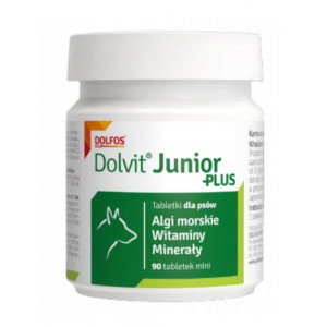 DOLFOS Junior Plus - witaminowo-mineralny suplement diety dla szczeniąt i młodych psów 