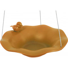 ZOLUX Poidło/basen ceramiczny z figurką ptaka - miodowy