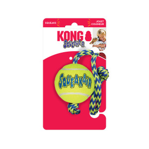 KONG SqueakAir Ball with rope M