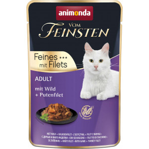 ANIMONDA Cat Vom Feinsten Adult - filet z dziczyzny z indykiem 85g (saszetka)