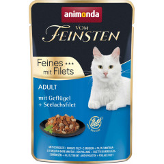 ANIMONDA Cat Vom Feinsten Adult - filet z drobiu i mintaja 85g (saszetka)