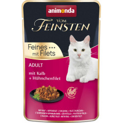 ANIMONDA Cat Vom Feinsten Adult - filet z cielęciny i kurczaka 85g (saszetka)