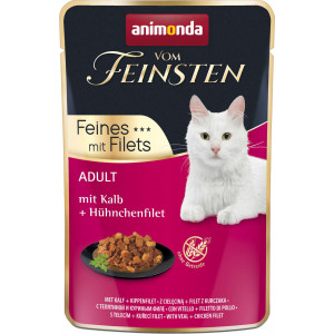 ANIMONDA Cat Vom Feinsten Adult - filet z cielęciny i kurczaka 85g (saszetka)