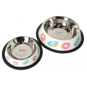 DINGO Miska metalowa na gumie w donuty