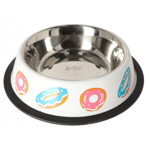 DINGO Miska metalowa na gumie w donuty
