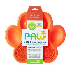 PET DREAM HOUSE Paw 2in1 (miska spowalniająca) Orange Easy 36 x 30 x 3 cm - pomarańczowy