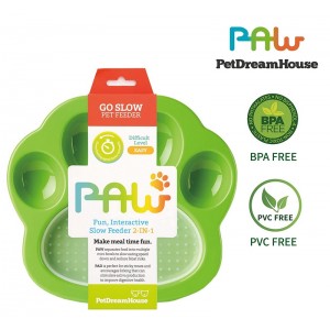 PET DREAM HOUSE Paw 2in1 (miska spowalniająca) Mini Green Easy 20 x 18 x 3 cm - zielony