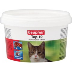 BEAPHAR Top 10 - preparat witaminowo - mineralny dla kotów z tauryną 180 tab.