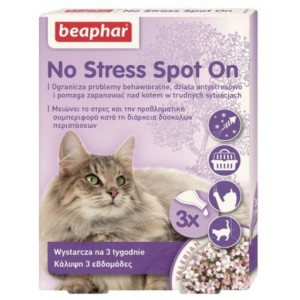 BEAPHAR No Stress Spot On dla kotów - 3 pipety