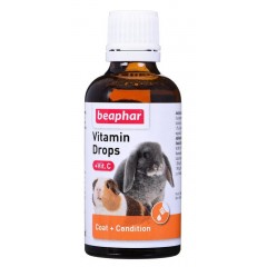 BEAPHAR Vitamin Drops + Vit. C - dla królików i gryzoni 50ml