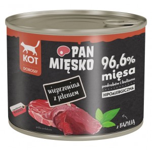 PAN MIĘSKO Wieprzowina z jeleniem dla kota