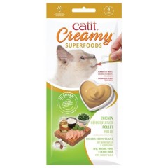 CATIT Creamy Superfood przysmak dla kota - kurczak z kokosem i jarmużem 4 x 10g
