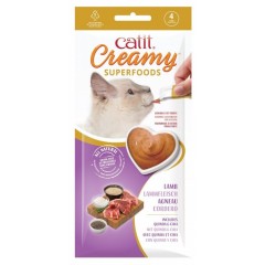 CATIT Creamy Superfood przysmak dla kota - jagnięcina z komosą ryżową i chia 4 x 10g