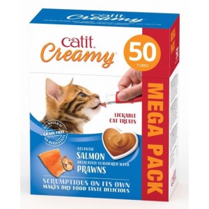 CATIT Creamy przysmak dla kota - łosoś z krewetkami 10g / 1 szt.