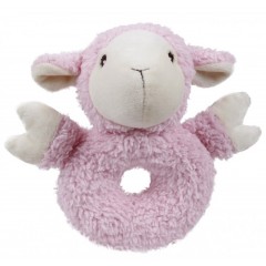 BARRY KING Pluszowy Ring Owca z dźwiękiem 18 x 15 cm - różowy