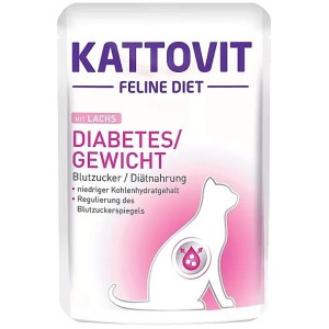 KATTOVIT Feline Diet Diabetes Łosoś 85g (saszetka)