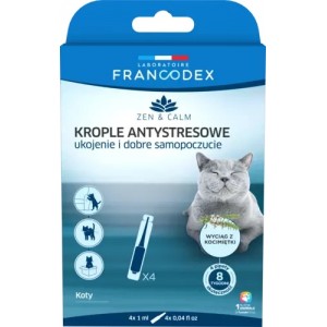 FRANCODEX Krople antystresowe z kocimiętką dla kotów 4 x 1 ml
